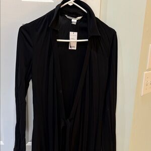 Diane Von Furstenberg Black Open Front Classic Wrap Dress $389.00 Neiman Marcus